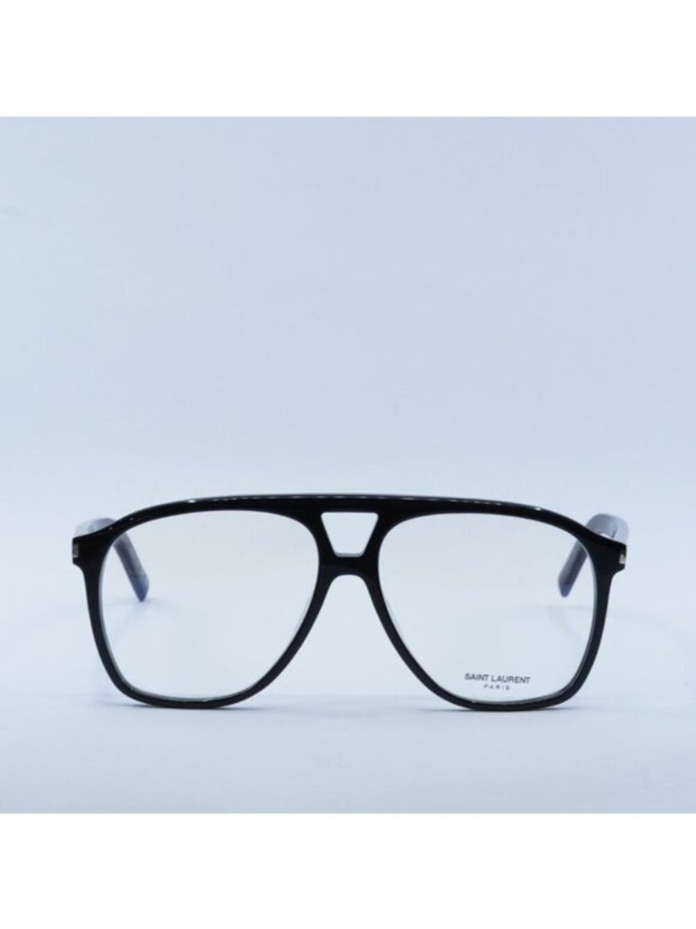 Saint Laurent SL596 DUNE OPT 001 Eyeglasses Shiny Black 58mm Aviator Frame - Picture 2 of 11